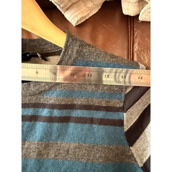 Proenza Schouler Crewneck Sweater Cashmere Silk Wool Size Small Striped Grey - Picture 9 of 9